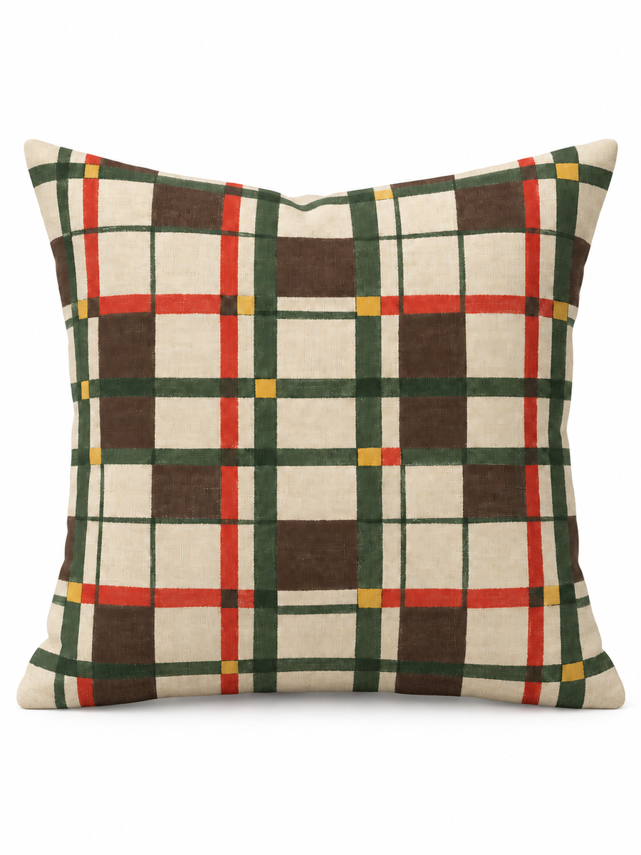 Cabin Check Pillow Cover
