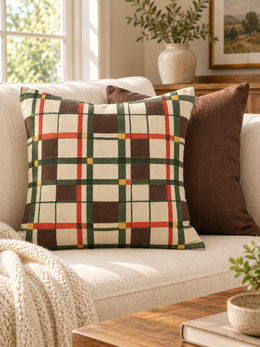 Cabin Check Pillow Cover