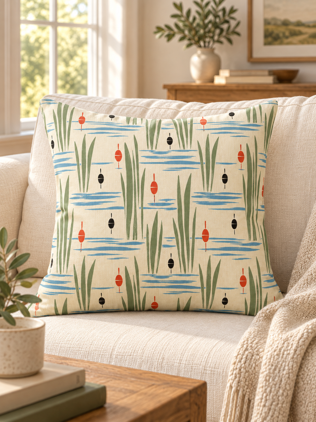 Lake Reed Pillow Cover