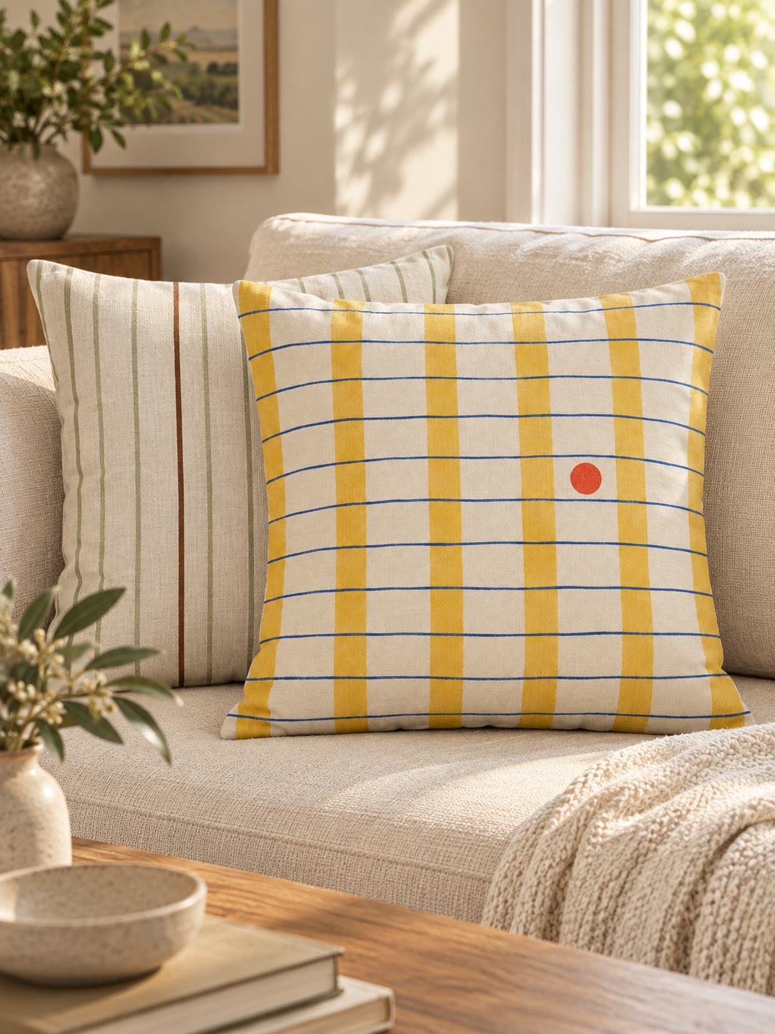 Memo Stripe Pillow Cover